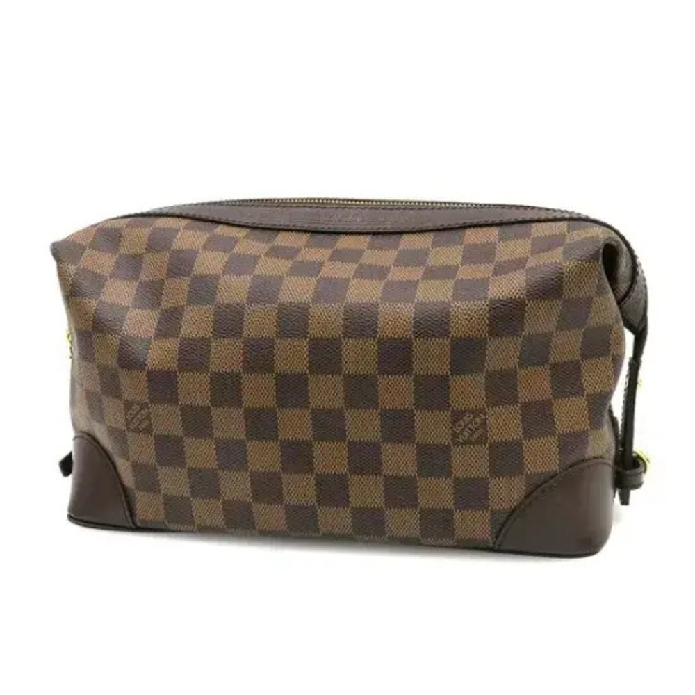 Louis Vuitton Damier Vaslav Wash Top Handle Bag Canvas Leather Brown